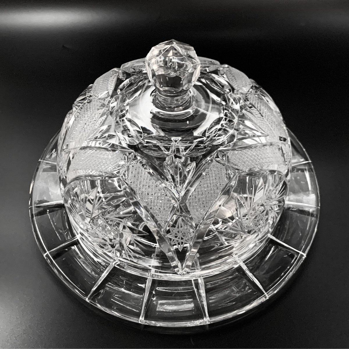 Vintage Cut Crystal Cheese Dome