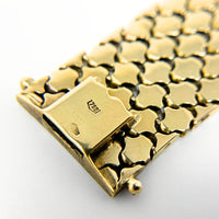 Italian 18K Multi-Tone Gold Scale Link Bracelet