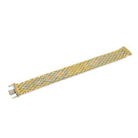 Italian 18K Multi-Tone Gold Scale Link Bracelet