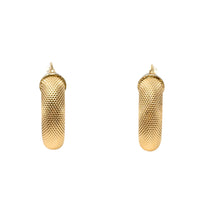 UnoAerre 18K Gold Textured Hoop Earrings