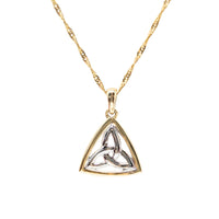 14K Two-Tone Gold 19” Celtic Trinity Knot Necklace