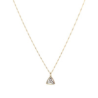 14K Two-Tone Gold 19” Celtic Trinity Knot Necklace