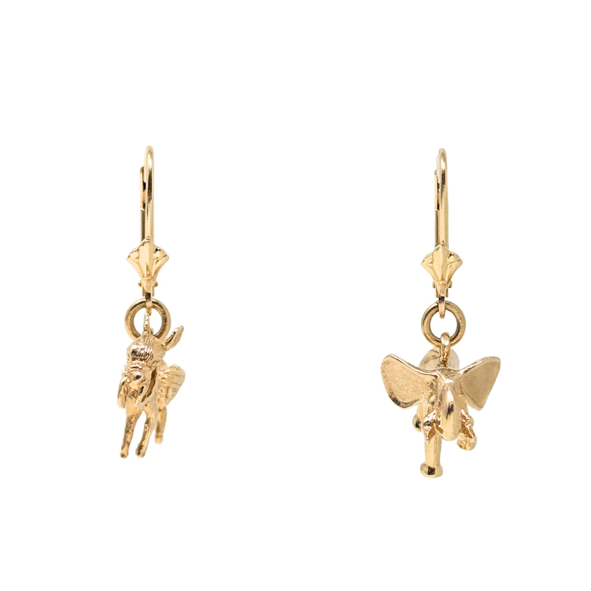 14K Gold Political Party Donkey & Elephant Earrings