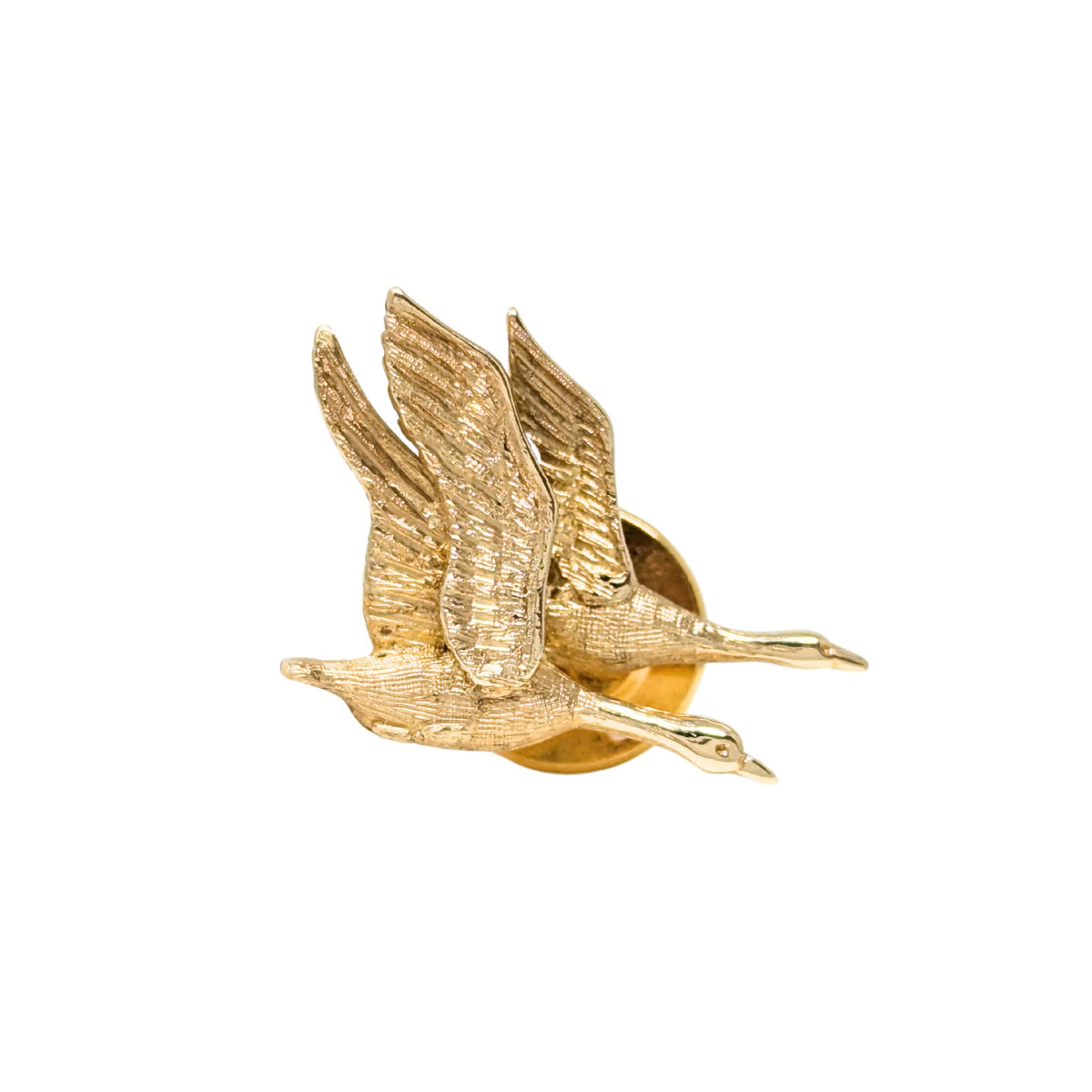 14K Gold Flying Geese Pin