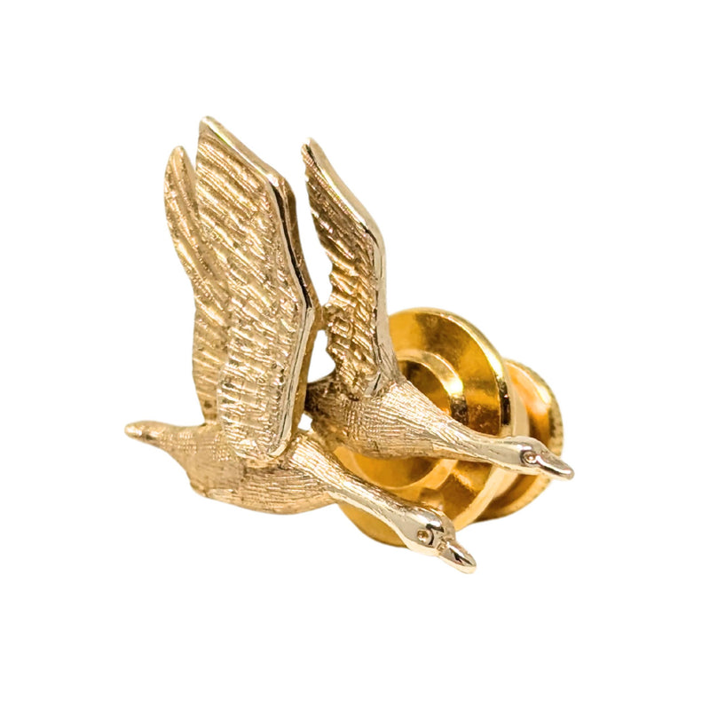 14K Gold Flying Geese Pin