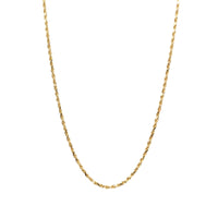 14K Gold 16” 2.4mm Diamond Cut Rope Chain