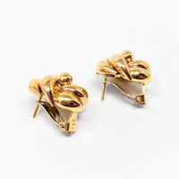 Italian 18K Yellow & Rose Gold 20mm Love Knot Earrings