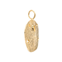 14K Gold 17mm Sand Dollar Pendant