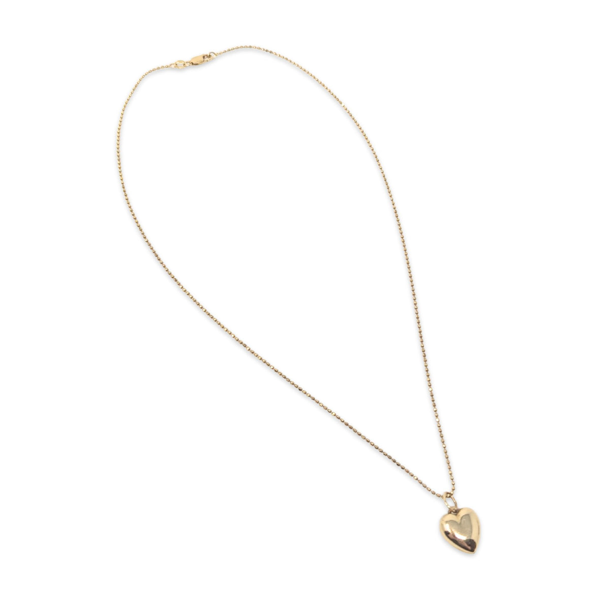 Italian 14K Gold 16" Heart Necklace