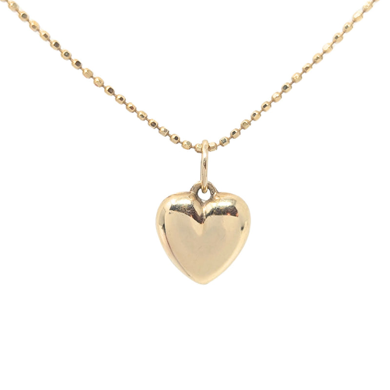 Italian 14K Gold 16" Heart Necklace