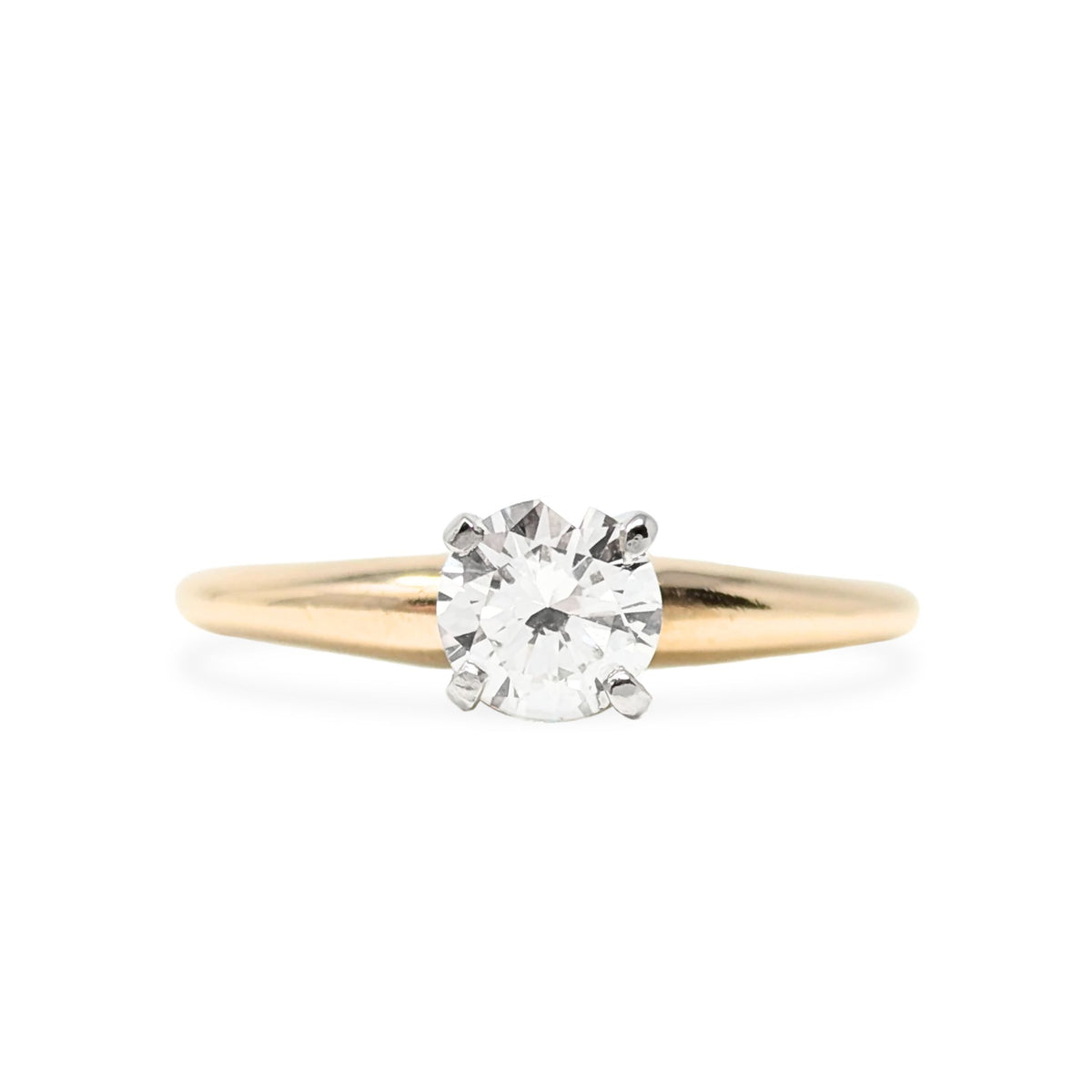 14K Gold .46ct Diamond Solitaire Ring - Size 4.75