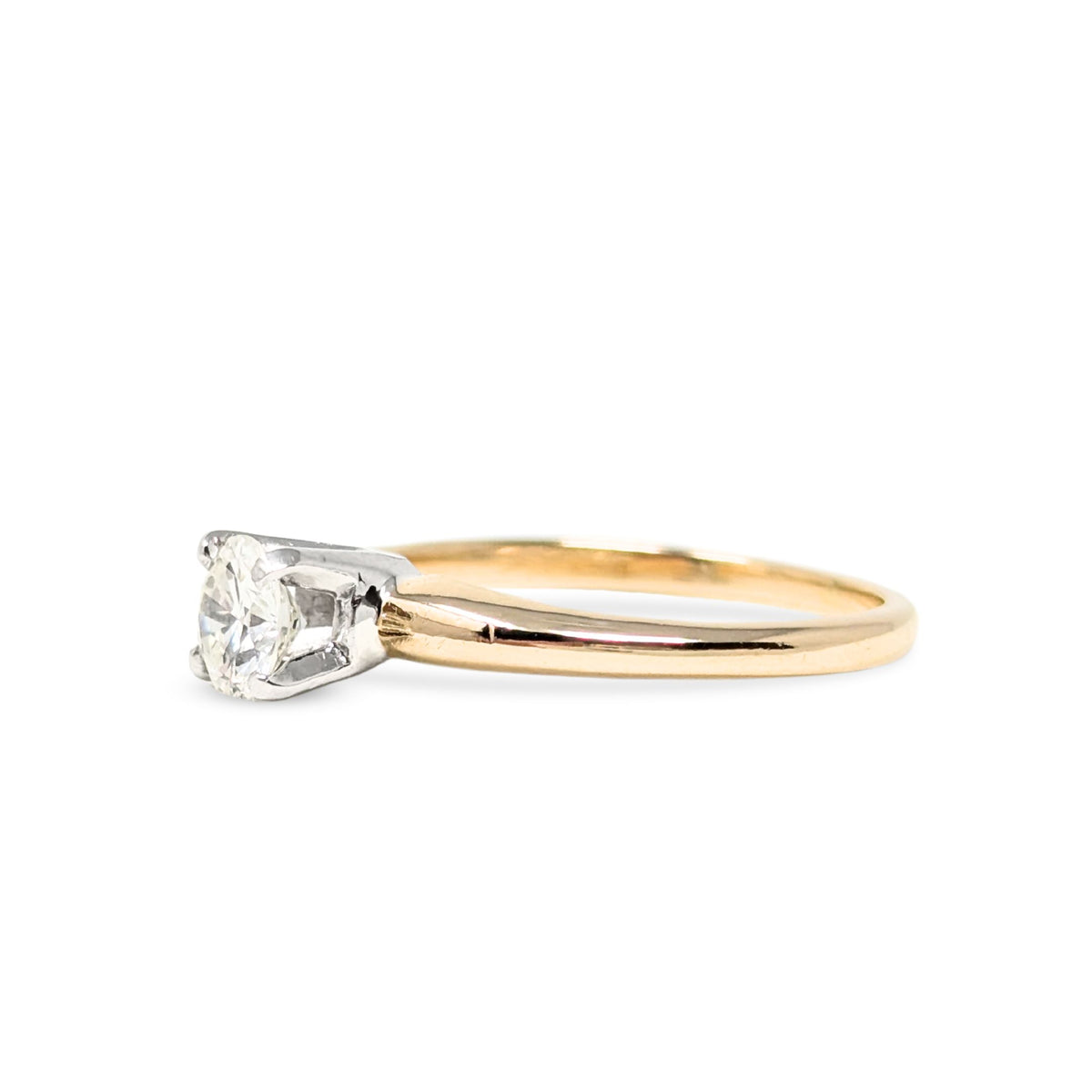 14K Gold .46ct Diamond Solitaire Ring - Size 4.75