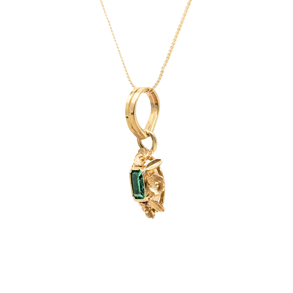 14K/18K Gold 18" Natural Emerald Necklace