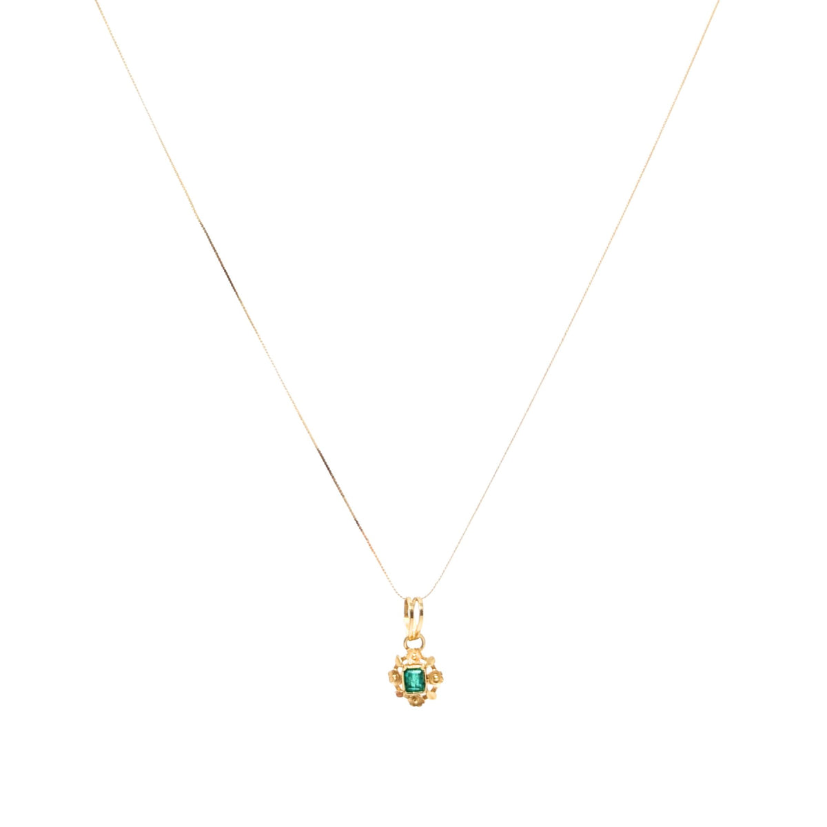 14K/18K Gold 18" Natural Emerald Necklace