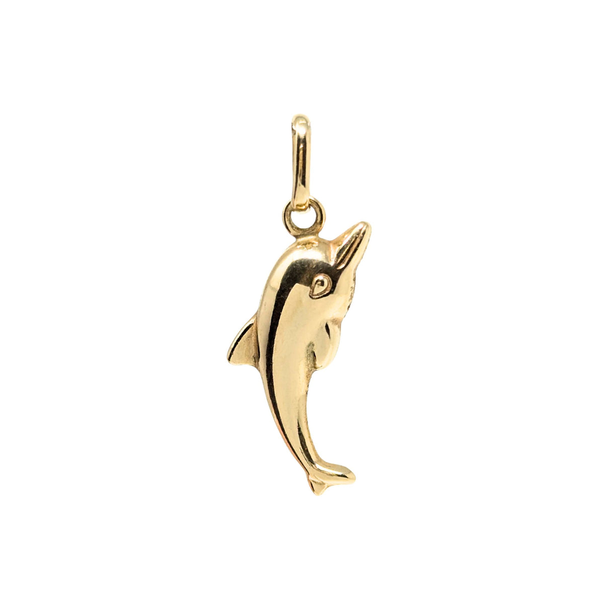 14K Gold Dolphin Pendant