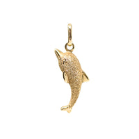 14K Gold Dolphin Pendant