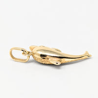 14K Gold Dolphin Pendant