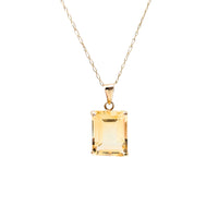 14K Gold 25” Lemon Citrine Necklace