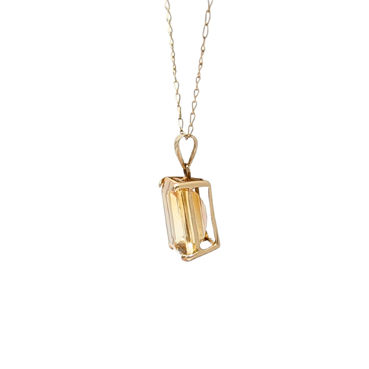 14K Gold 25” Lemon Citrine Necklace