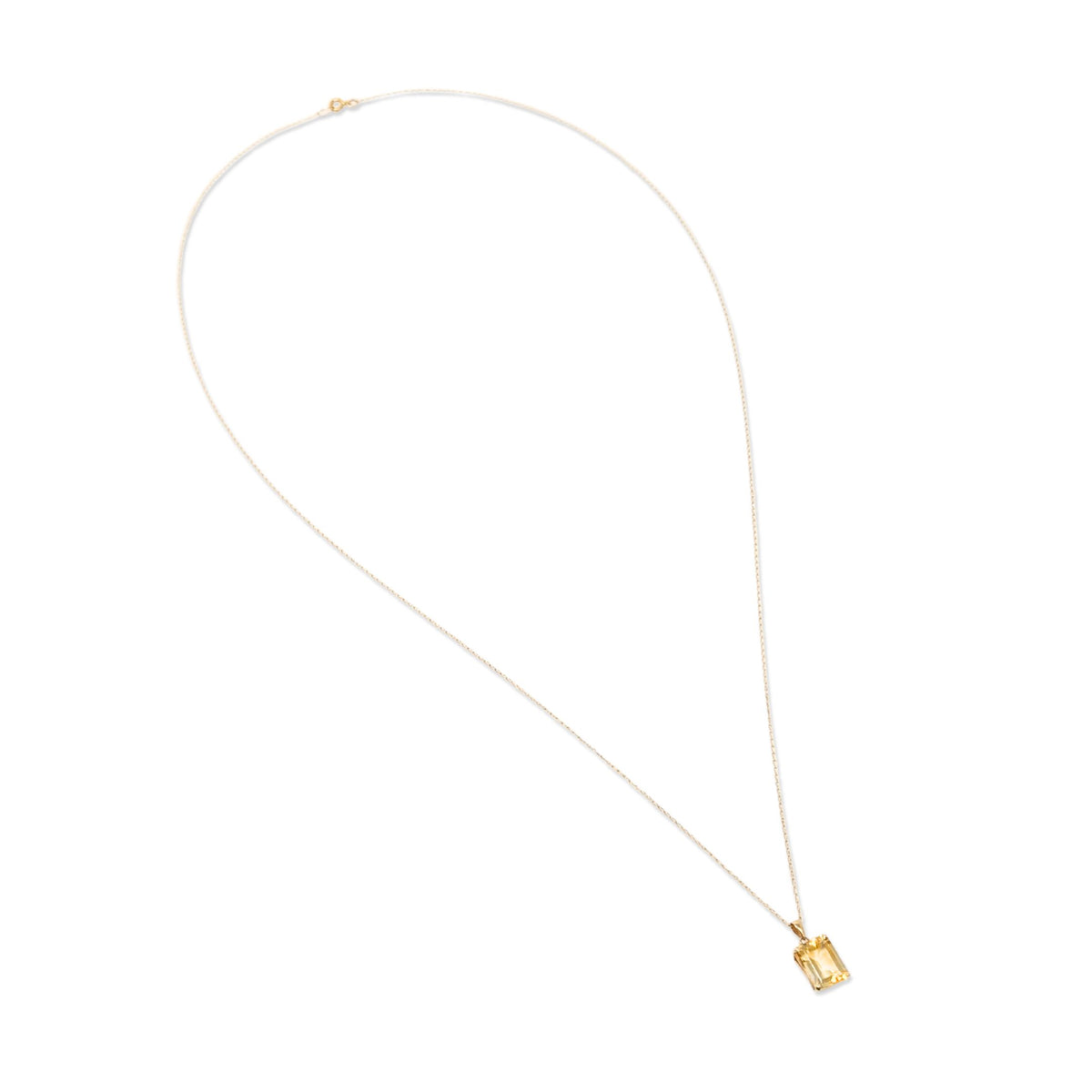 14K Gold 25” Lemon Citrine Necklace