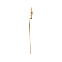 Victorian 14K Gold Diamond Filigree Stick Pin