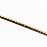 Victorian 14K Gold Diamond Filigree Stick Pin