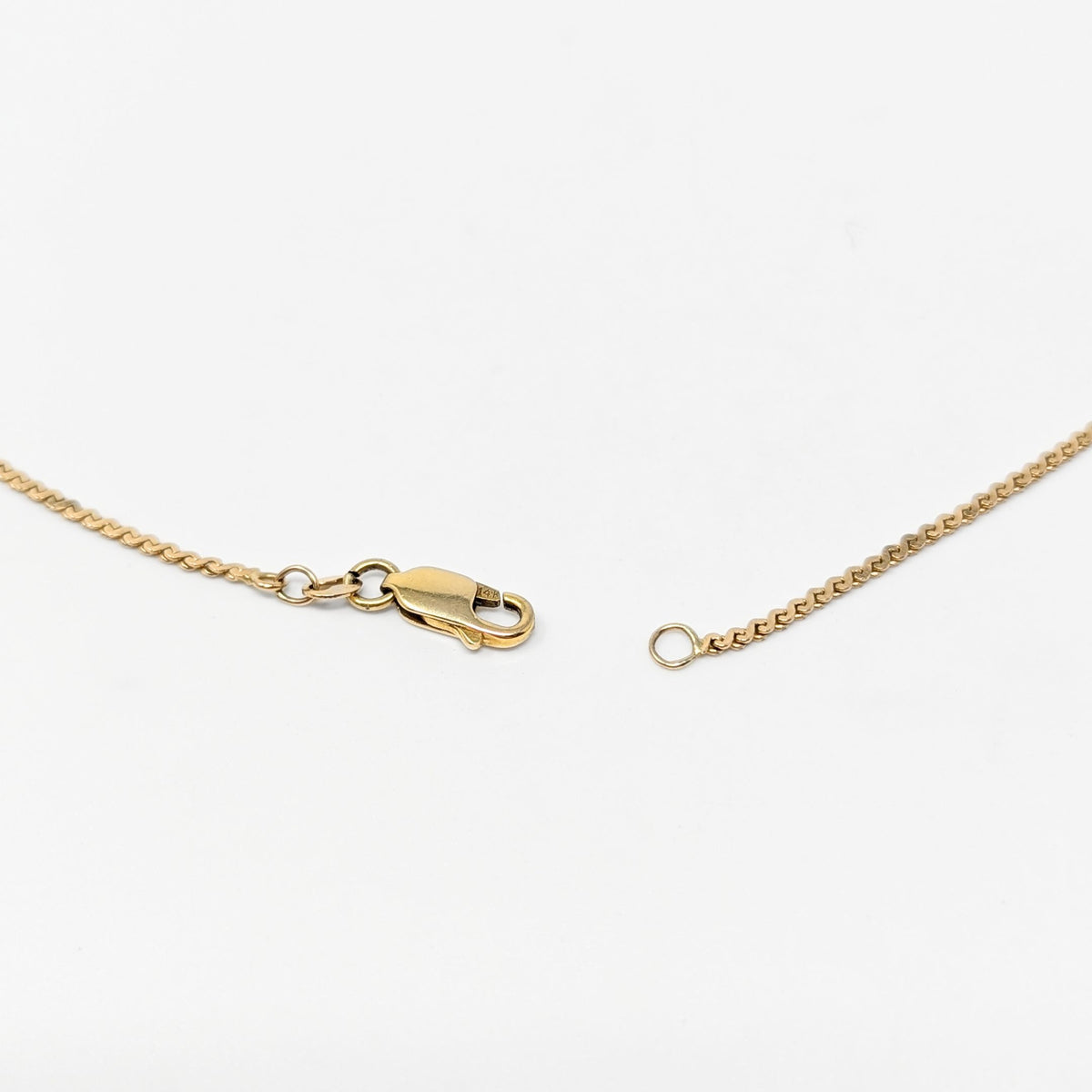 14K Gold 1.6mm 19” Serpentine Chain Necklace