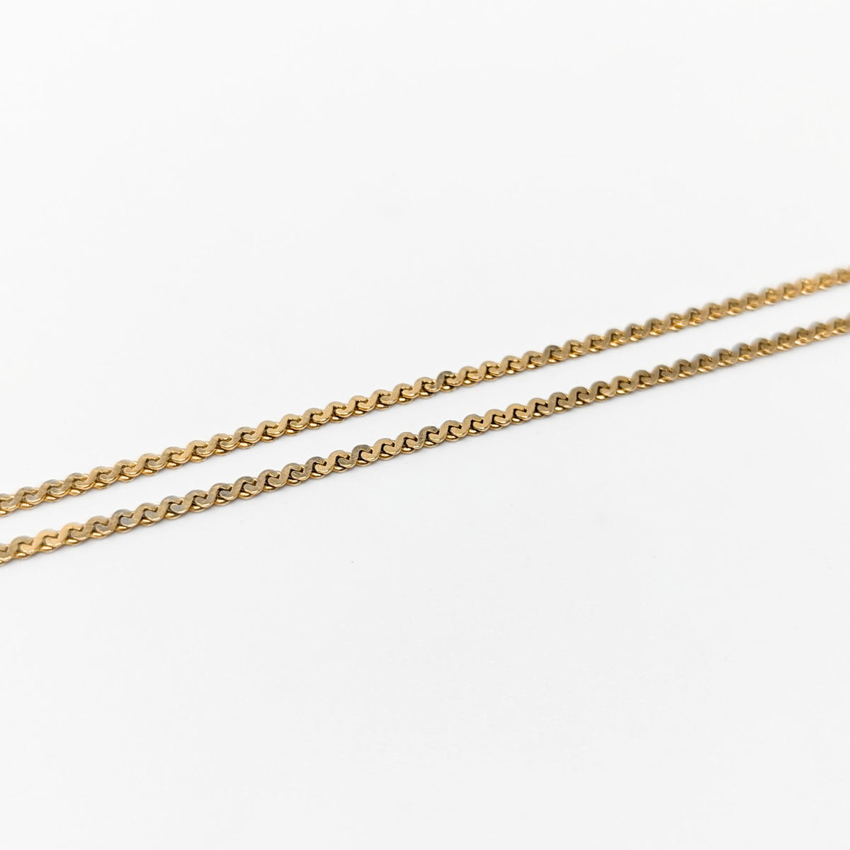 14K Gold 1.6mm 19” Serpentine Chain Necklace