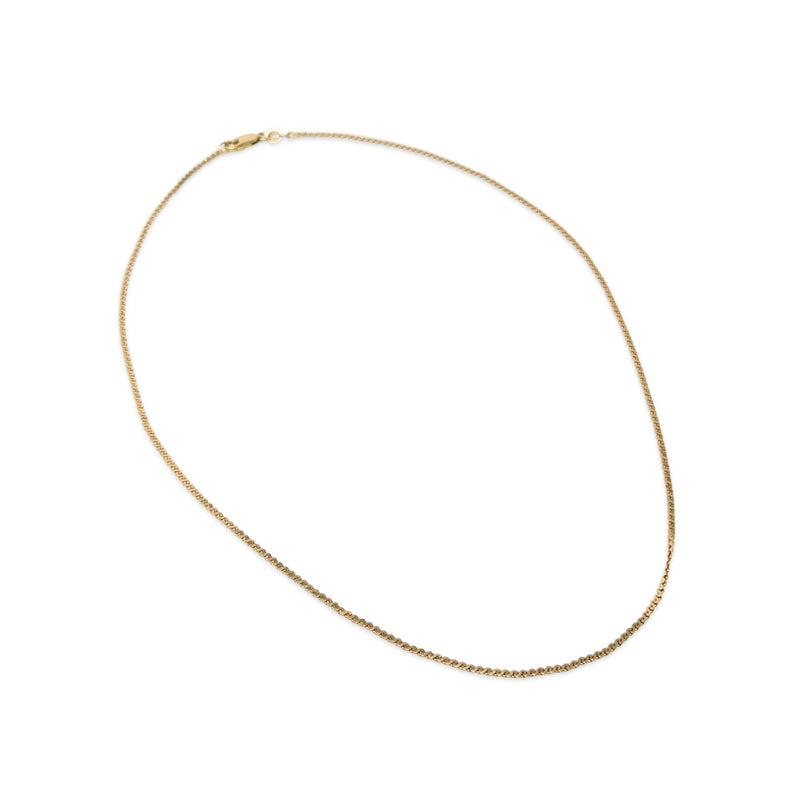 14K Gold 1.6mm 19” Serpentine Chain Necklace