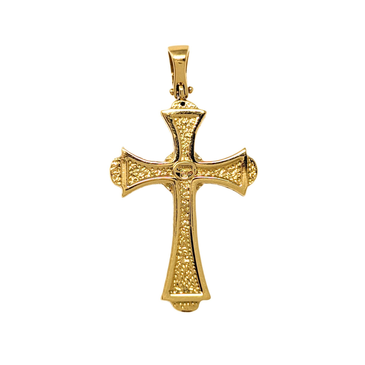 Italian 14K Gold Puffy Coptic Cross