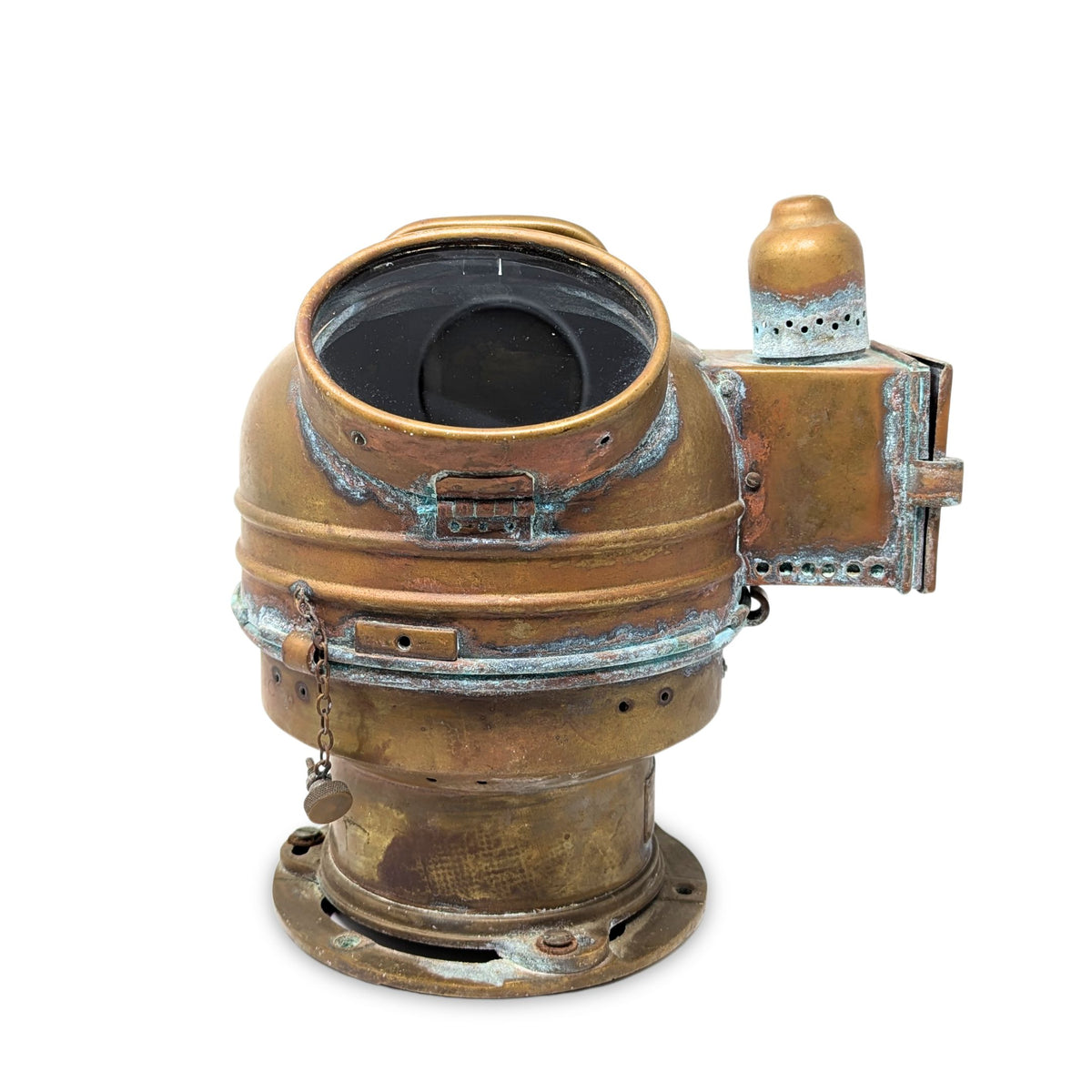 WWII Era Brass Binnacle Compass Housing