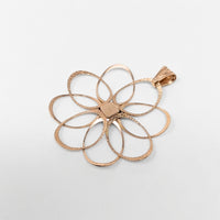 14K Rose Gold Open Flower Pendant