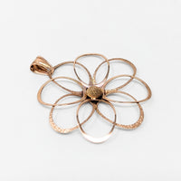 14K Rose Gold Open Flower Pendant