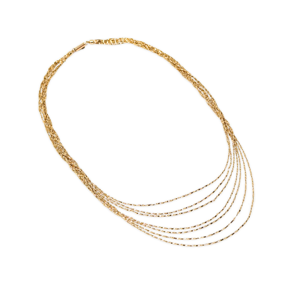 Italian 14K Gold Multi-Strand 18" Necklace