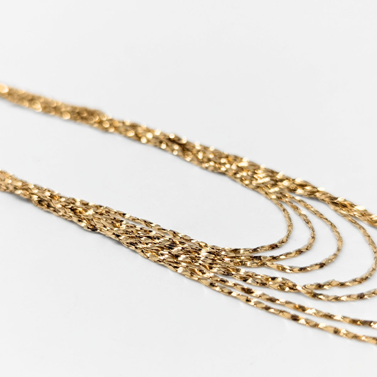 Italian 14K Gold Multi-Strand 18" Necklace