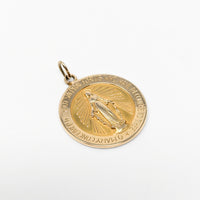 14K Gold Miraculous Medal Pendant