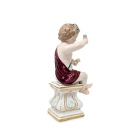 Dresden Porcelain Cherub/Putti on Pedestal