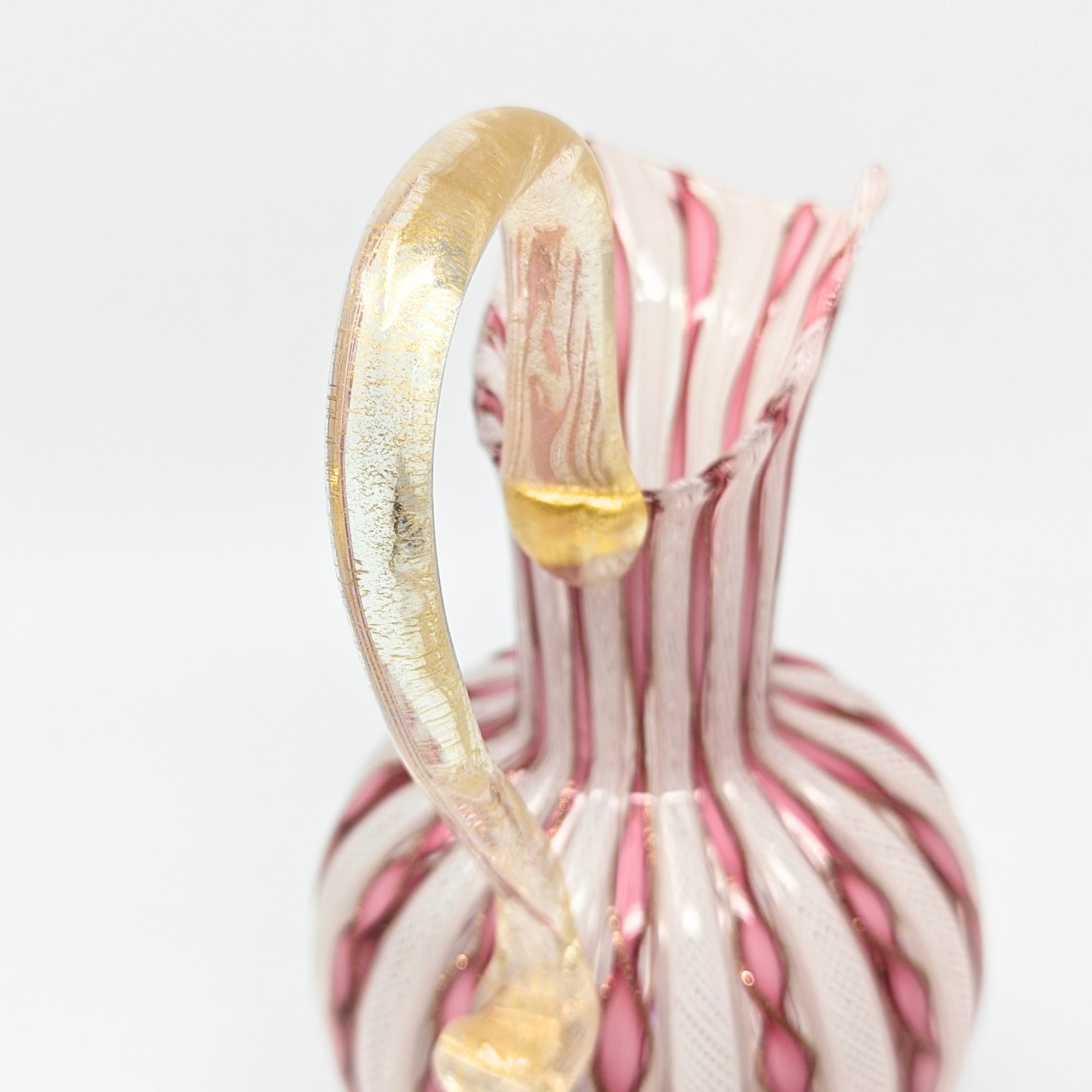 Murano Venetian Zanfirico Latticino Glass Ewer/Pitcher – Goodman's