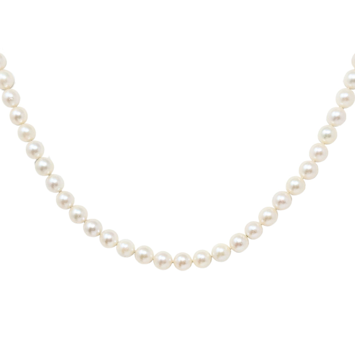 14K Gold 7mm 16.5” Pearl Necklace