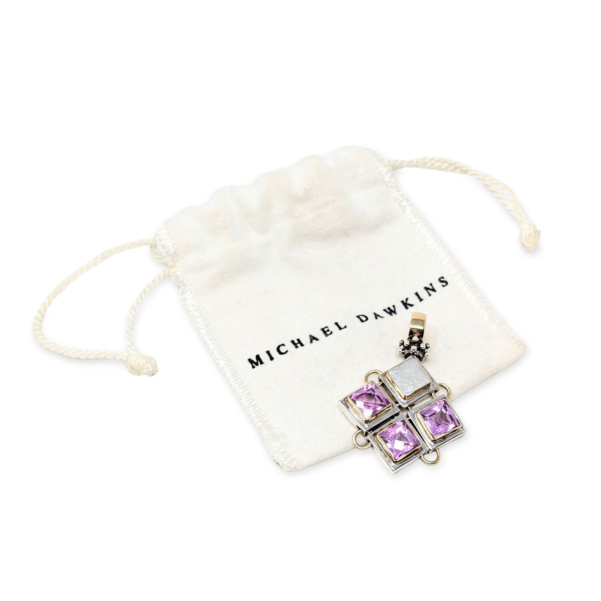 Michael Dawkins Purple Sapphire/Mother of Pearl Pendant