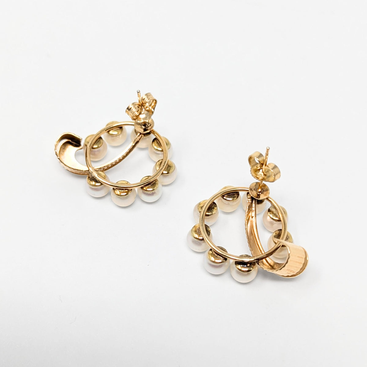 14K Gold Pearl Earrings