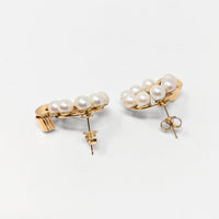 14K Gold Pearl Earrings