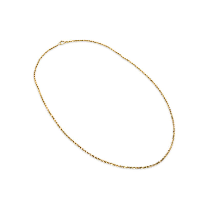 14K Gold 18” 2mm Rope Chain