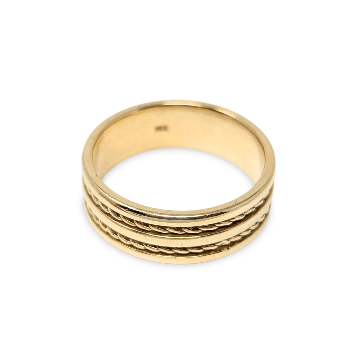 14K Gold Men's 7.7mm Wedding Band - Size 11.25