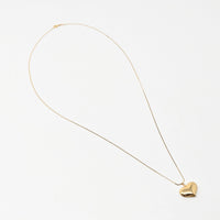 Italian 14K Gold 26” Puffy Heart Pendant Necklace