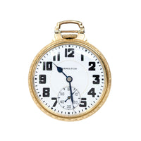 Hamilton 992E Elinvar 21J Railroad 16S GF Pocket Watch