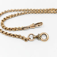 Simmons Victorian 19” Gold Filled Double Link Loop Pocket Watch Chain