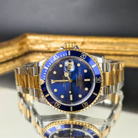 Rolex Oyster Perpetual Submariner 16613 18K Gold/Stainless With Box & Papers