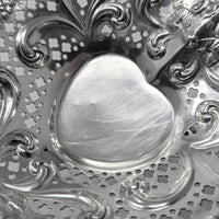 Gorham "Chantilly" Sterling Silver Heart-Shaped Nut Dish