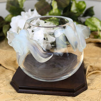 Lalique France 6" Crystal "Orchidee" Vase With Box